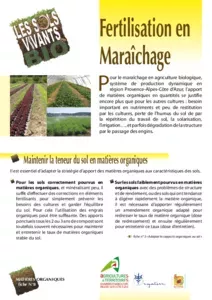 Agriculture biologique : fertilisation en maraîchage - Chambres d ...