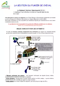 La gestion du fumier de cheval