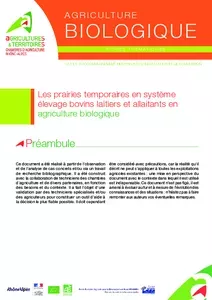 Les prairies temporaires en système élevage bovins laitiers et allaitants en agriculture biologique