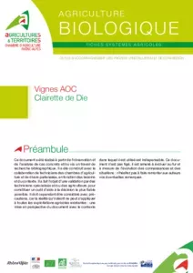 Les vignes AOC Clairette de Die bio