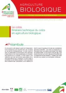 Itinéraire technique du colza en agriculture biologique