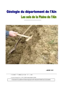 Caractéristiques des sols de la Plaine de l'Ain