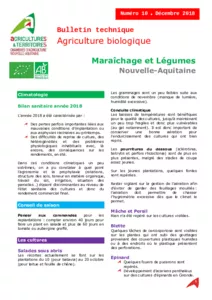 Bulletin technique Agriculture biologique Maraîchage et Légumes Nouvelle-Aquitaine - Déc n° 10