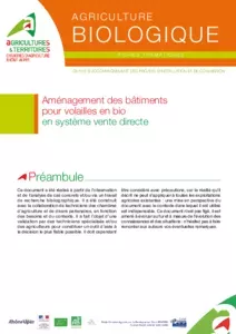 Aménagement des bâtiments pour volailles en bio en système vente directe