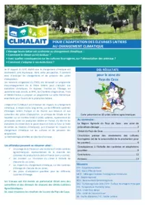 CLIMALAIT, pour l'adaptation des systèmes laitiers de Seine-Maritime au changement climatique