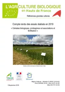 Compte-rendu des essais AB Céréales biologiques, protéagineux et associations et fertilisation réalisés 2019