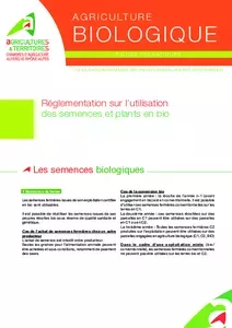 Réglementation sur l'utilisation des semences et plants en bio