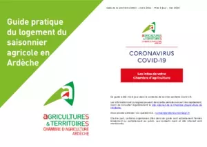 Guide pratique du logement du saisonnier agricole en Ardèche - Edition 2020