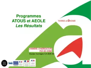 Présentation des résultats des projets ATOUS et AEOLE