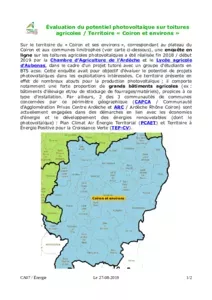 Evaluation du potentiel photovoltaïque des toitures agricoles