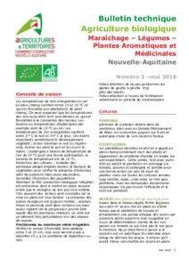 Bulletin technique Agriculture biologique Maraîchage n°2 - mai 2018