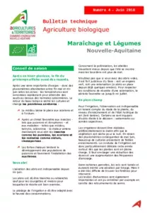 Bulletin technique AB Maraîchage et légumes N°4 Nouvelle-Aquitaine