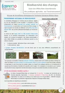 La biodiversité des champs en Auvergne-Rhône-Alpes