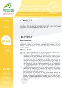 Promotion des produits et producteurs primés, dans le contexte de la crise sanitaire 2020 et 2021