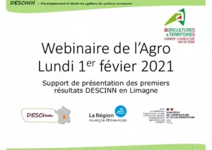 Réseau DESC'Inn : synthèse des premiers résultats en Limagne