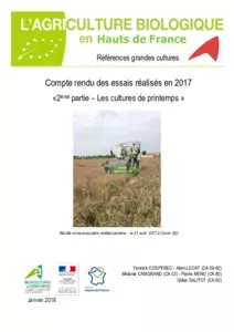 Compte-rendu des essais AB Culture de printemps réalisés en 2017