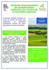 Un fonds départemental de compensation collective au service de la transition agricole