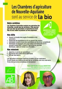 Présentation des actions réalisées sur la bio par les Chambres d'agriculture de Nouvelle-Aquitaine