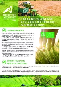 Fixer sa date de conversion vers l'agriculture biologique en Grandes Cultures