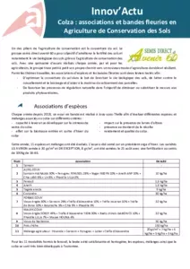 Innov'Actu colza en ACS : associations et bandes fleuries