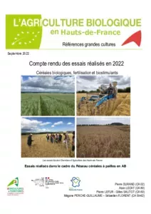 Compte-rendu des essais hiver AB Céréales biologiques, fertilisation et biostimulants réalisés en 2022