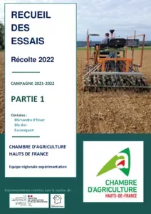 Recueil des essais cultures - récolte 2022