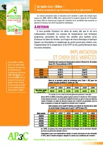 Le maïs dans l’Allier : quelles conséquences agro-climatiques sur mon département ?