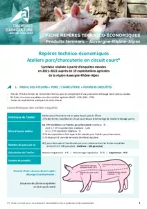 Fiche "Repères technico économiques Ateliers porc/charcuterie en circuit court"