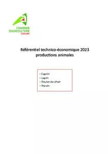 Elevage - Référentiel technico économique 2023