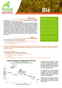 Fiche Technico-économique : Blé