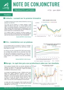 Note de conjoncture Produits laitiers - Juin 2024