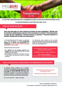 Transmettre en Auvergne Rhône-Alpes : Les journées transmission dans l'Ain en 2023