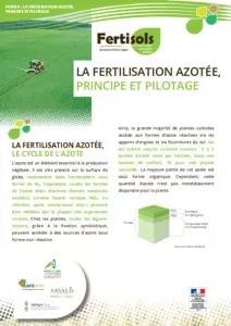 La fertilisation azotée, principe et pilotage