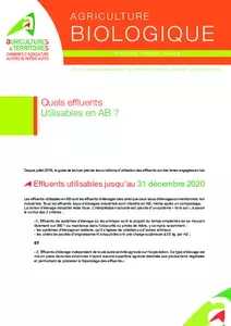 Quels effluents utilisables en AB ?