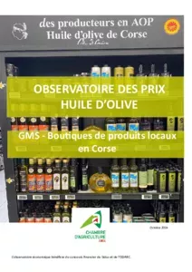 Observatoire 2024 des huiles d'olive dans les GMS de Corse